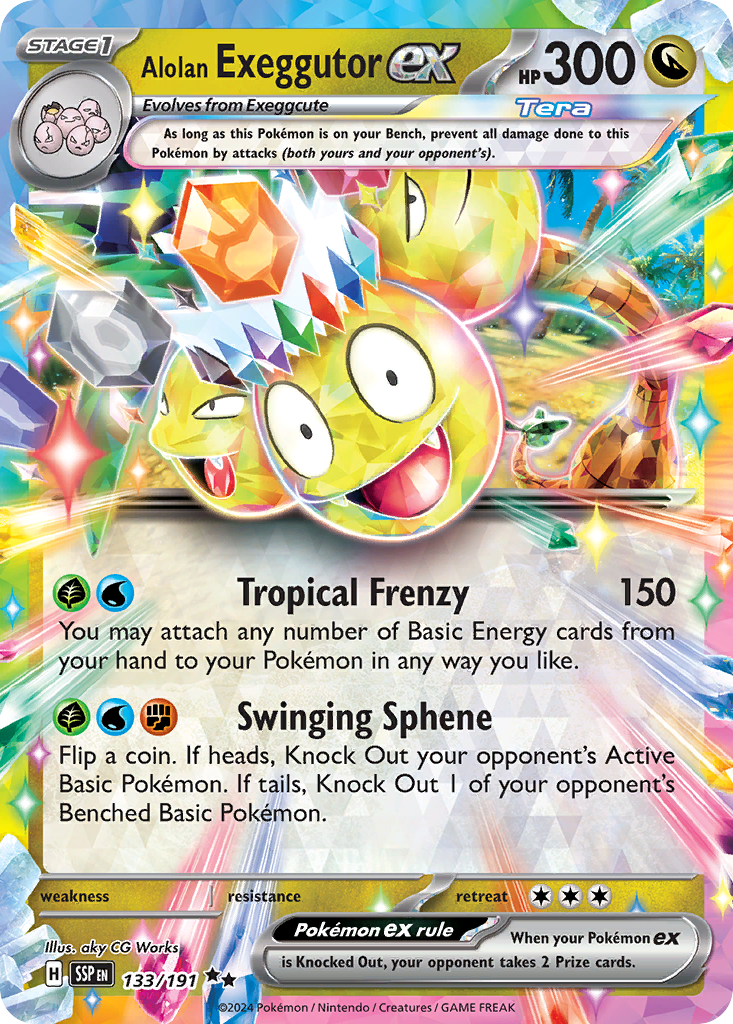 Alolan Exeggutor ex (133/191) - [Holo Foil] Surging Sparks (SSP)