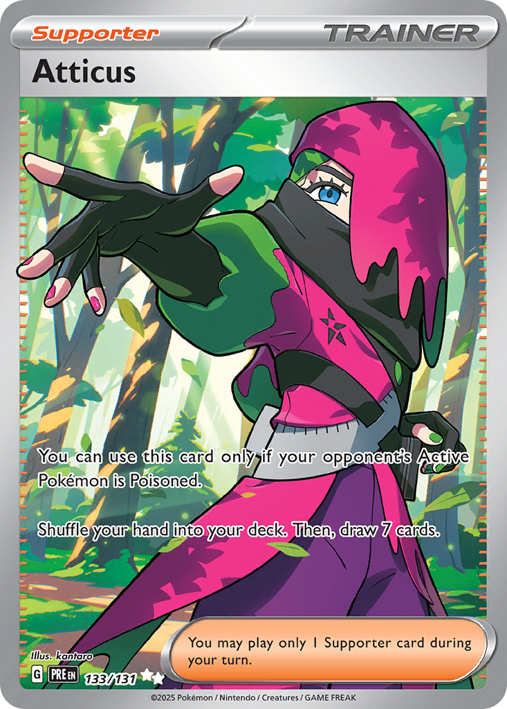 水晶公 フルアートプレミアムカード 13-133S Atticus (133/131) - [Full Art] Prismatic Evolutions (PRE