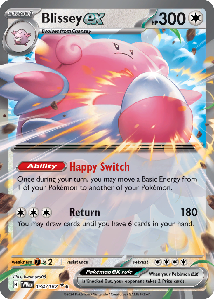 Blissey ex (134/167) - [Holo Foil] Twilight Masquerade (TWM)