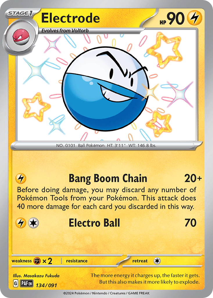 Electrode (134/91) - [Shiny Holo] Paldean Fates (PAF)
