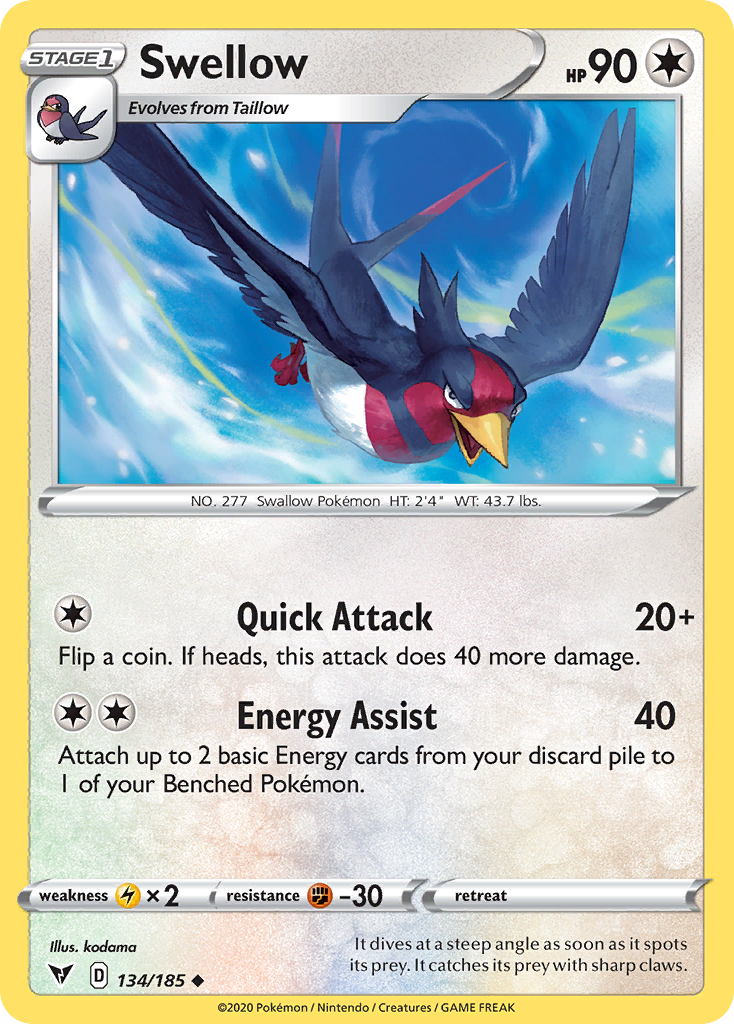 Swellow (134/185) - Vivid Voltage (VIV)