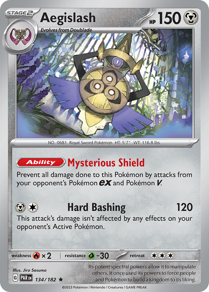 Aegislash (134/182) - [Holo Foil] Paradox Rift (PAR)