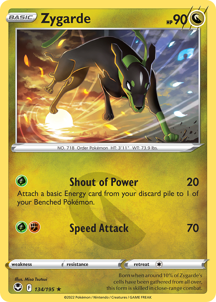 Zygarde (134/195) - [Reverse Holo] Silver Tempest (SIT)