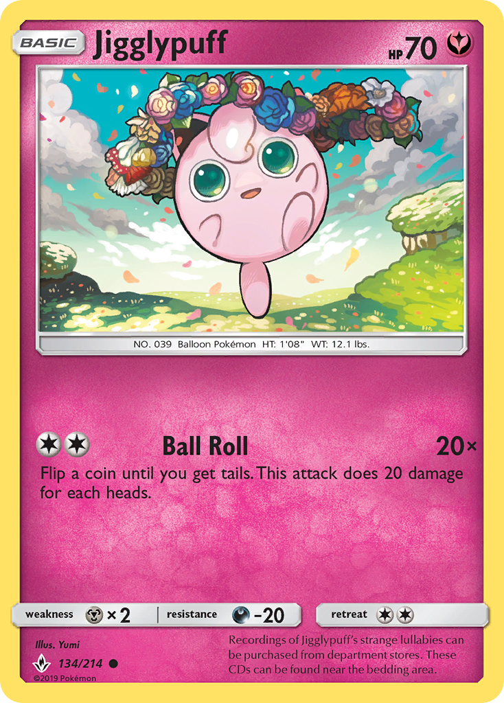 Jigglypuff (134/214) - [Reverse Holo] Unbroken Bonds (UNB)