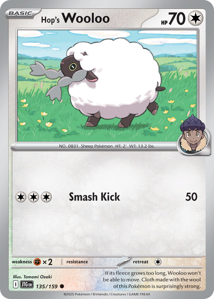 Hop's Wooloo (135/159) - [Reverse Holo] Journey Together (JTG)