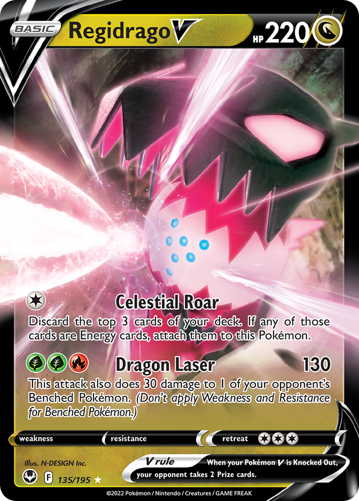 Regidrago V (135/195) - [Holo Foil] Silver Tempest (SIT)