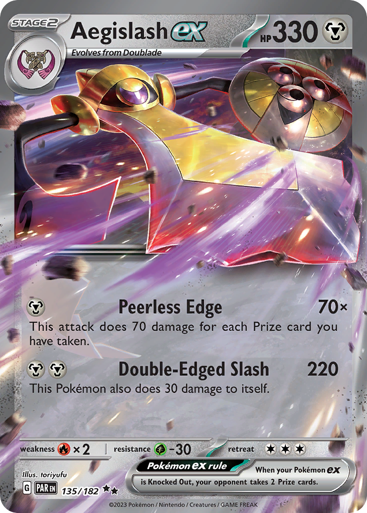 Aegislash ex (135/182) - [Holo Foil] Paradox Rift (PAR)