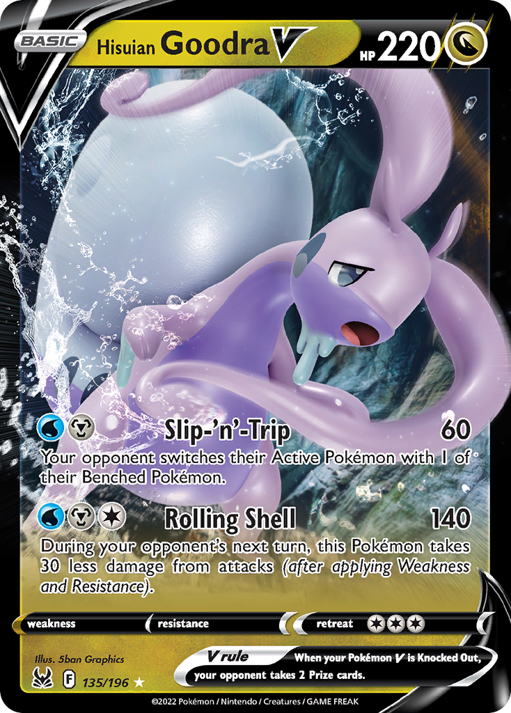 Hisuian Goodra V (135/196) - [Holo Foil] Lost Origin (LOR)