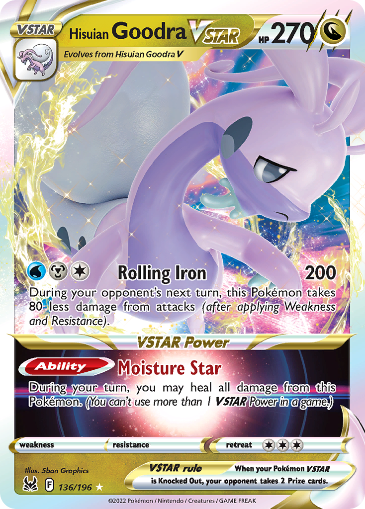 Hisuian Goodra VSTAR (136/196) - [Holo Foil] Lost Origin (LOR)