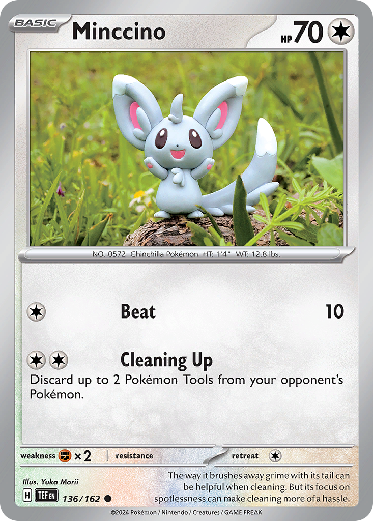 Minccino (136/162) - [Reverse Holo] Temporal Forces (TEF)