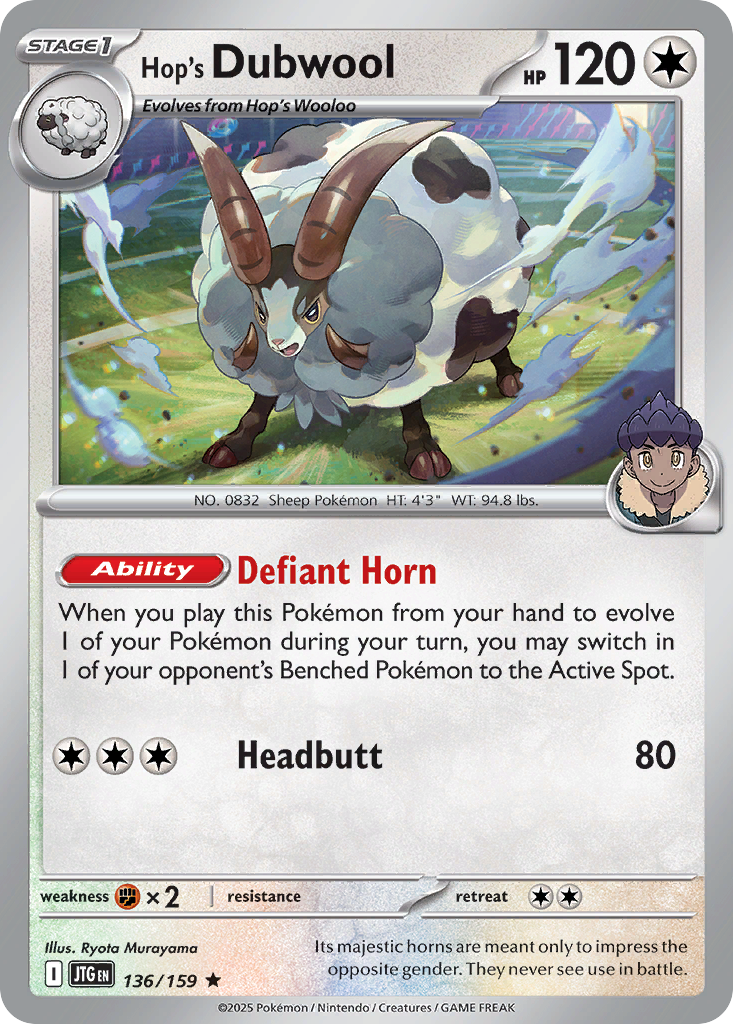 Hop's Dubwool (136/159) - [Holo Foil] Journey Together (JTG)