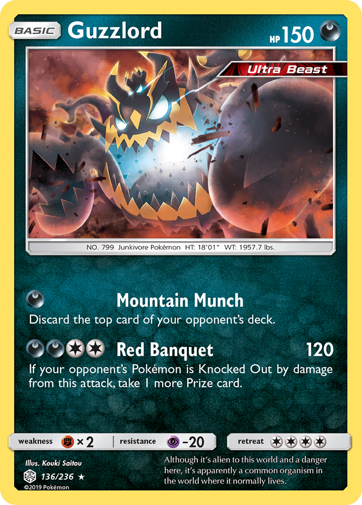 Guzzlord (136/236) - [Reverse Holo] Cosmic Eclipse (CEC)