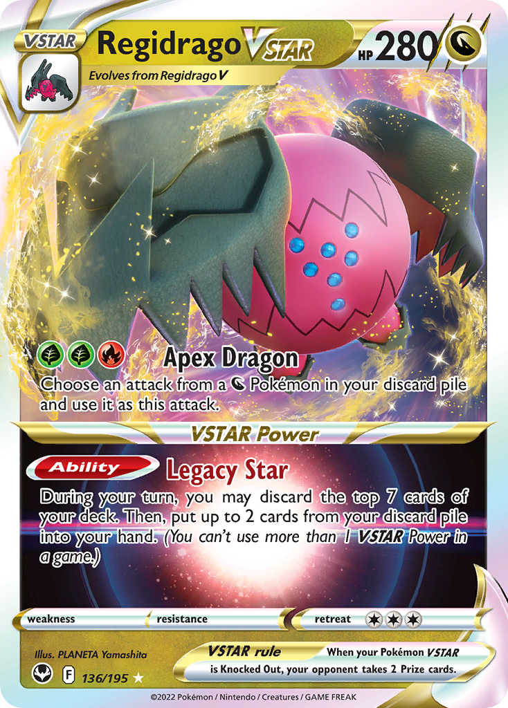 Regidrago VSTAR (136/195) - [Holo Foil] Silver Tempest (SIT)