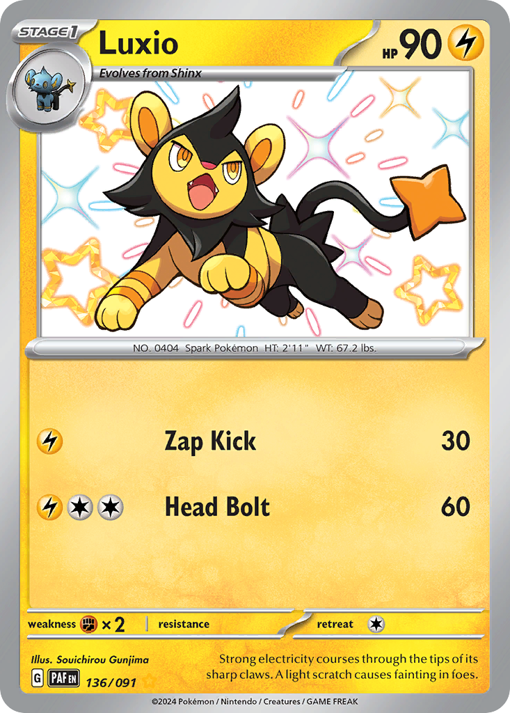 Luxio (136/91) - [Shiny Holo] Paldean Fates (PAF)