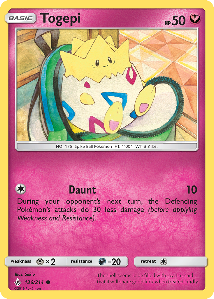 Togepi (136/214) - [Reverse Holo] Unbroken Bonds (UNB)