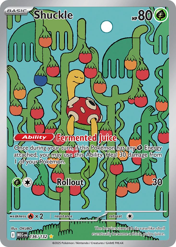 Shuckle (136/132) - [Illustration Rare] Mega Evolution (MEG)