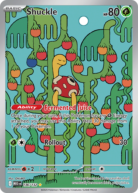 Shuckle (136/132) - [Illustration Rare] Mega Evolution (MEG)
