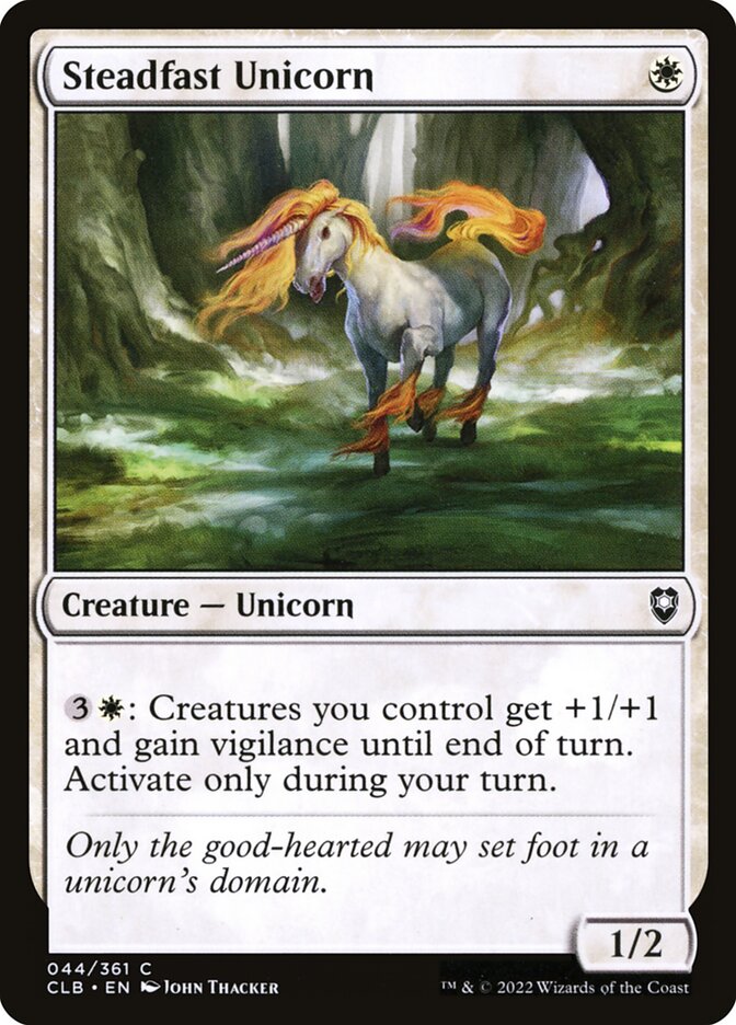 Steadfast Unicorn (44) - Commander Legends: Battle for Baldur's Gate (CLB)