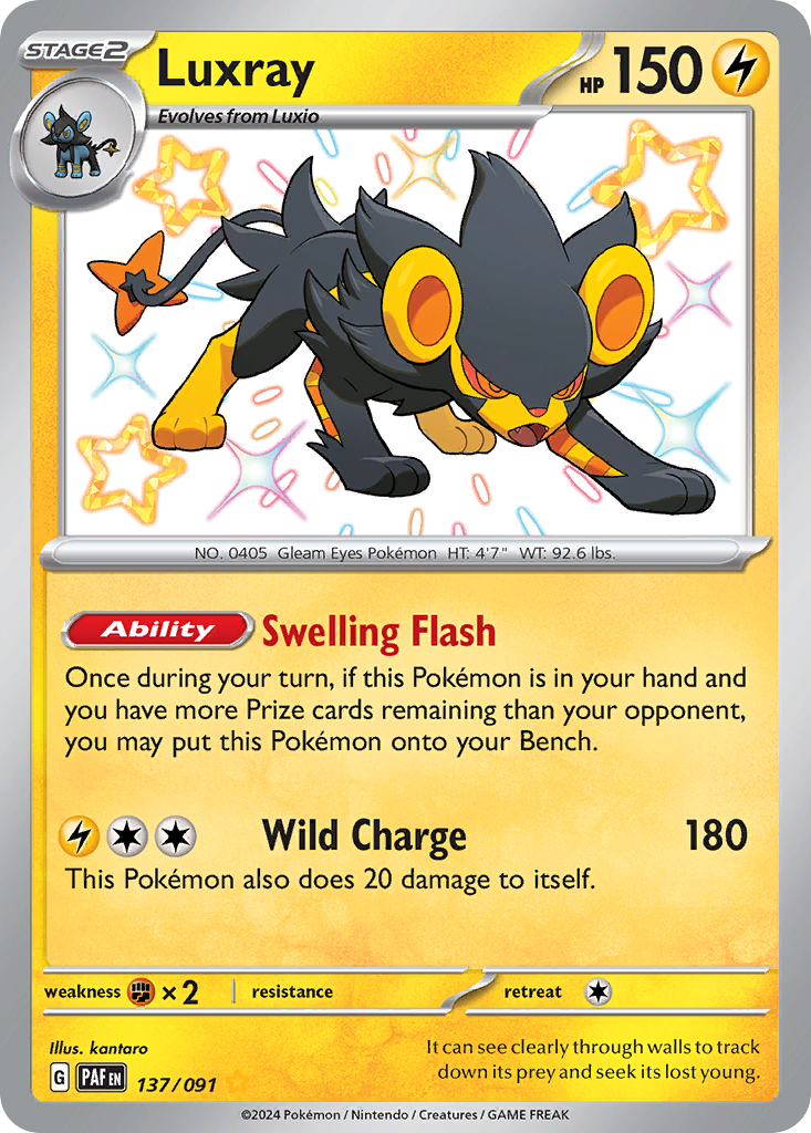 Luxray (137/91) - [Shiny Holo] Paldean Fates (PAF)