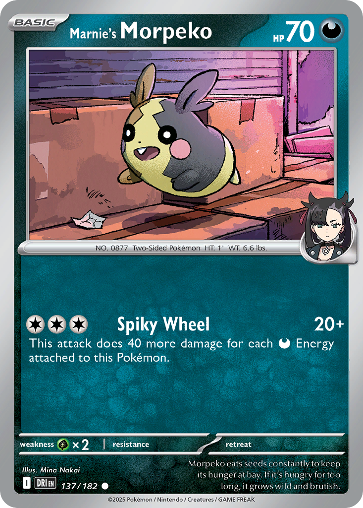 Marnie's Morpeko (137/182) - Destined Rivals (DRI)