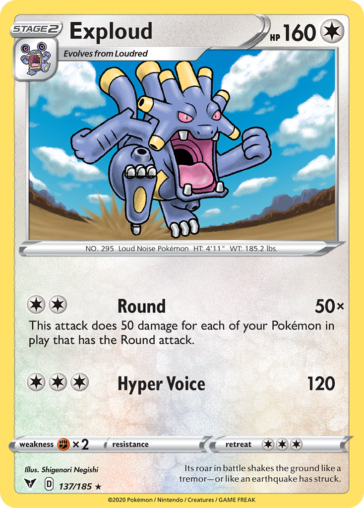Exploud (137/185) - [Reverse Holo] Vivid Voltage (VIV)