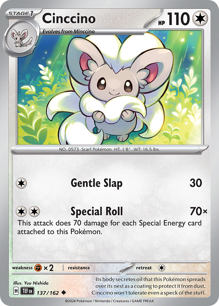Cinccino (137/162) - [Reverse Holo] Temporal Forces (TEF)