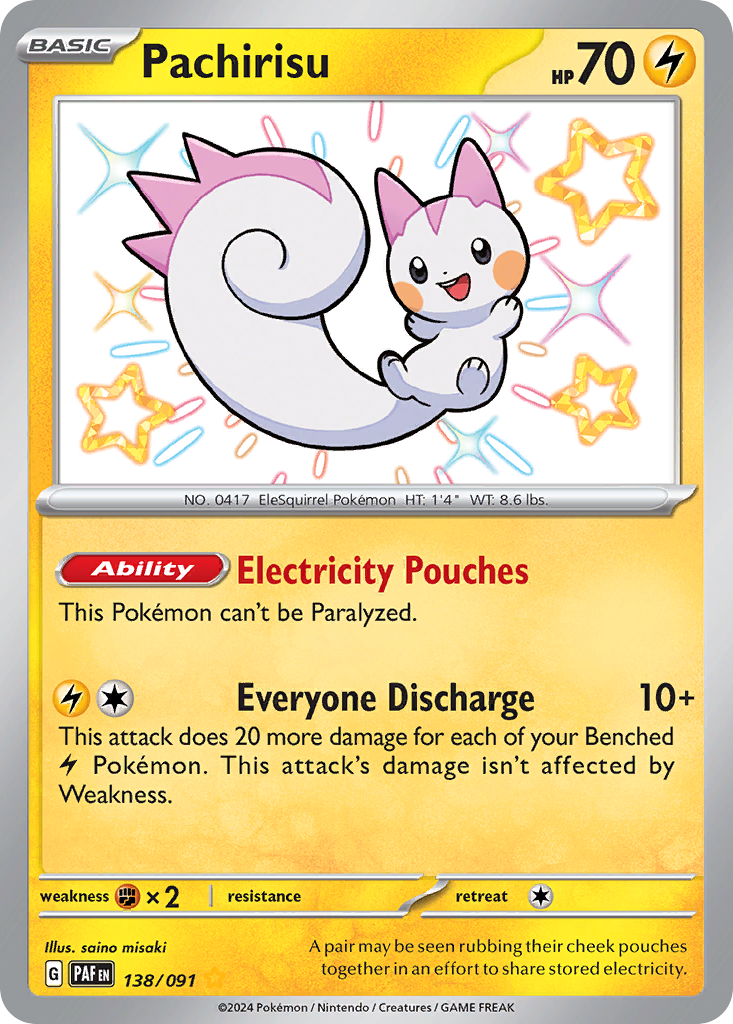 Pachirisu (138/91) - [Shiny Holo] Paldean Fates (PAF)