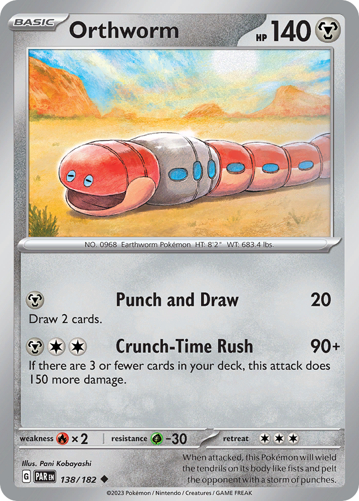 Orthworm (138/182) - [Reverse Holo] Paradox Rift (PAR)