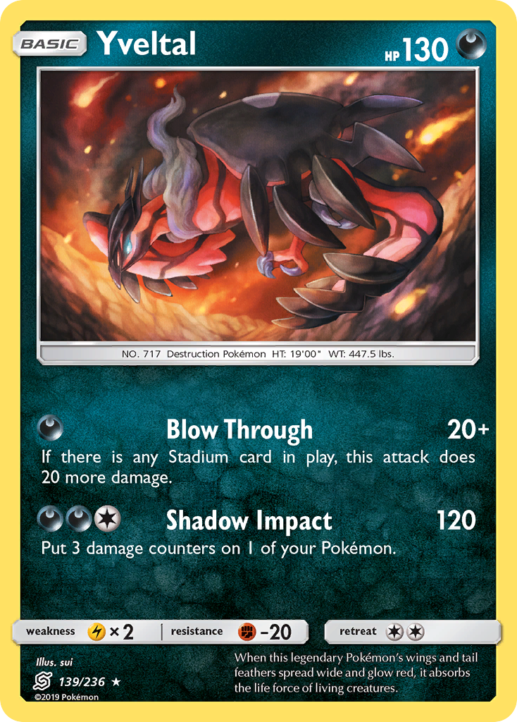 Yveltal (139/236) - [Holo Foil] Unified Minds (UNM)