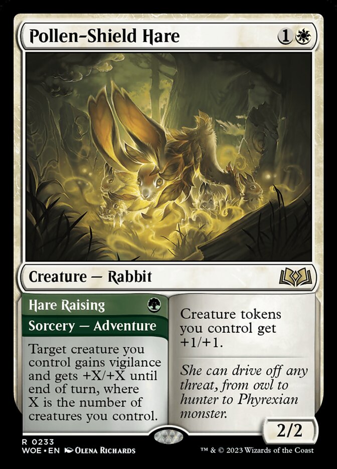 Pollen-Shield Hare // Hare Raising (233) - Wilds of Eldraine (WOE)
