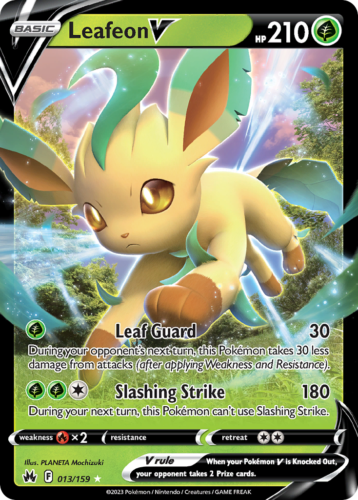 Leafeon V (13/159) - [Holo Foil] Crown Zenith (CRZ)