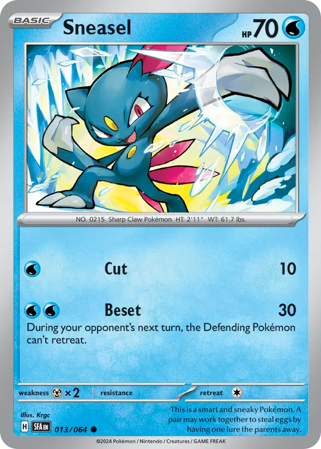 Sneasel (13/64) - Shrouded Fable (SFA)