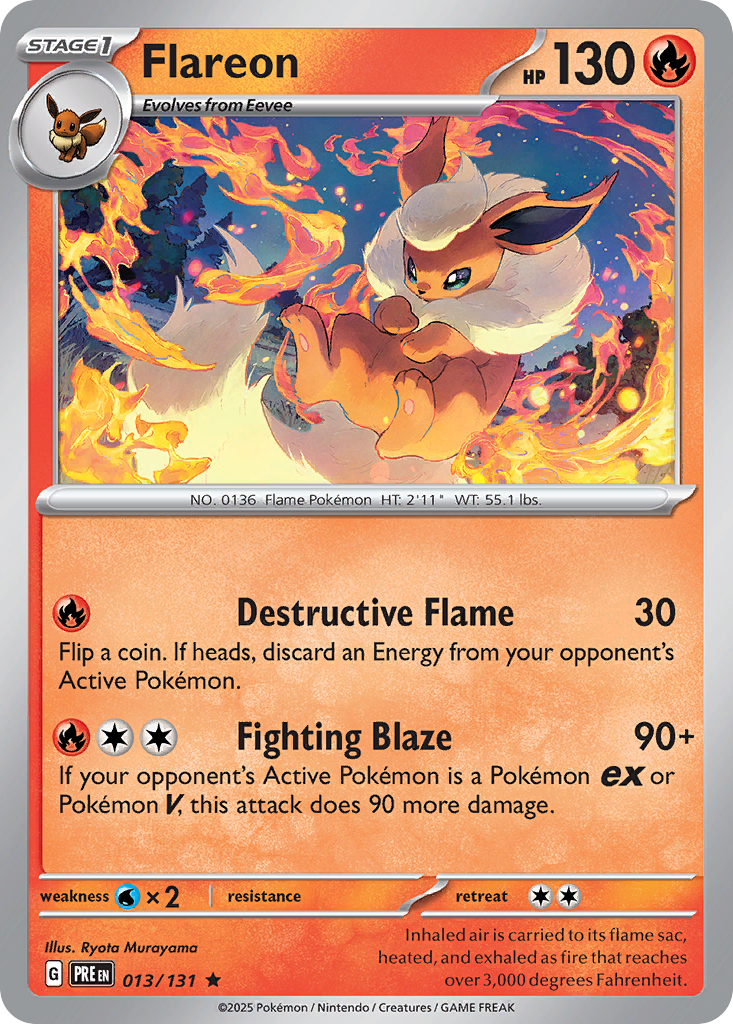 Flareon (13/131) - [Holo Foil] Prismatic Evolutions (PRE)