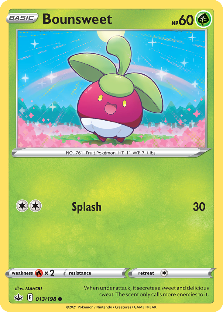 Bounsweet (13/198) - [Reverse Holo] Chilling Reign (CRE)