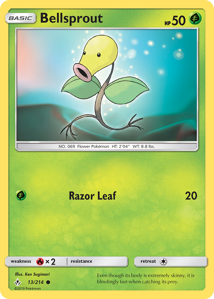 Bellsprout (13/214) - [Reverse Holo] Unbroken Bonds (UNB)