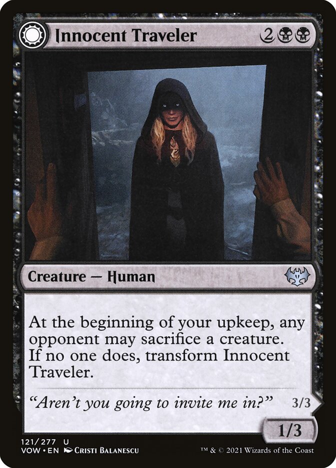 Innocent Traveler // Malicious Invader (121) - Innistrad: Crimson Vow (VOW)