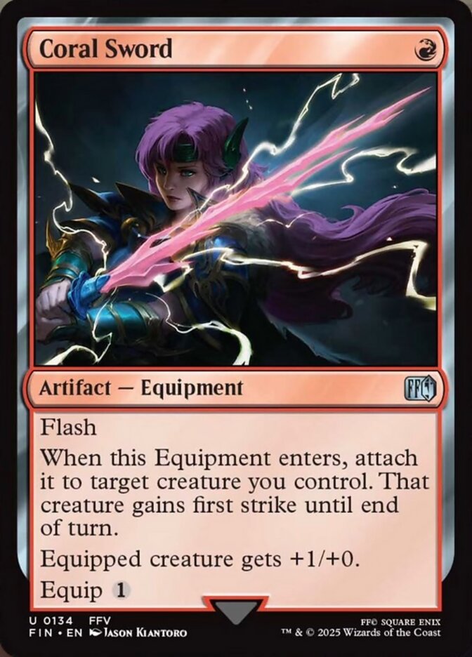 Coral Sword (134) - [Foil] Final Fantasy (FIN)