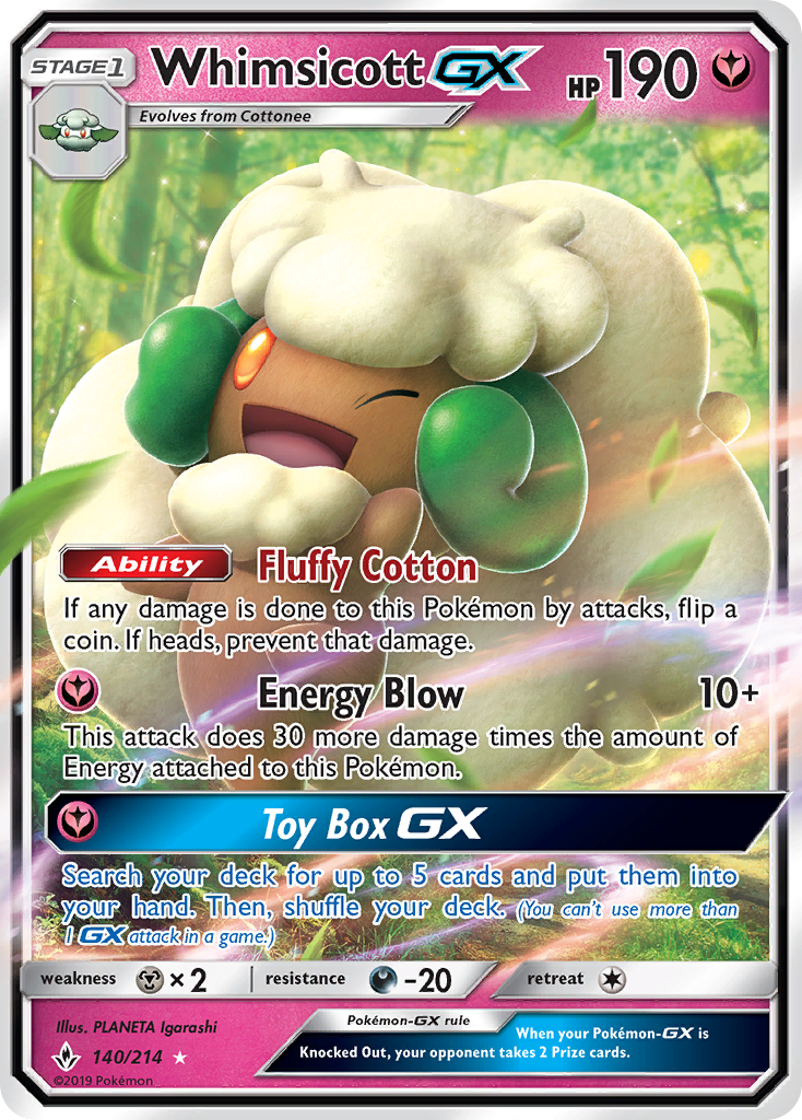 Whimsicott-GX (140/214) - [Holo Foil] Unbroken Bonds (UNB)