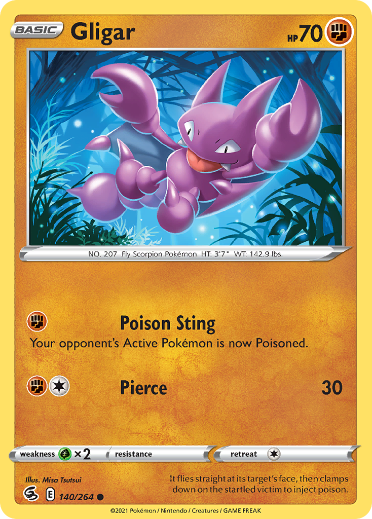 Gligar (140/264) - [Reverse Holo] Fusion Strike (FST)