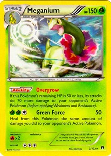 Meganium - 3/122 (Cosmos Holo) (3) - Blister Exclusives (BLE)