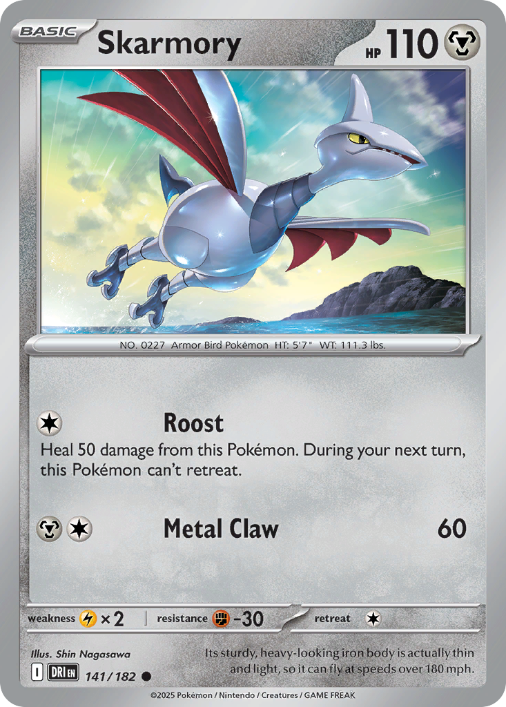 Skarmory (141/182) - [Reverse Holo] Destined Rivals (DRI)