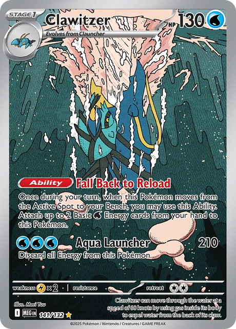 Clawitzer (141/132) - [Illustration Rare] Mega Evolution (MEG)