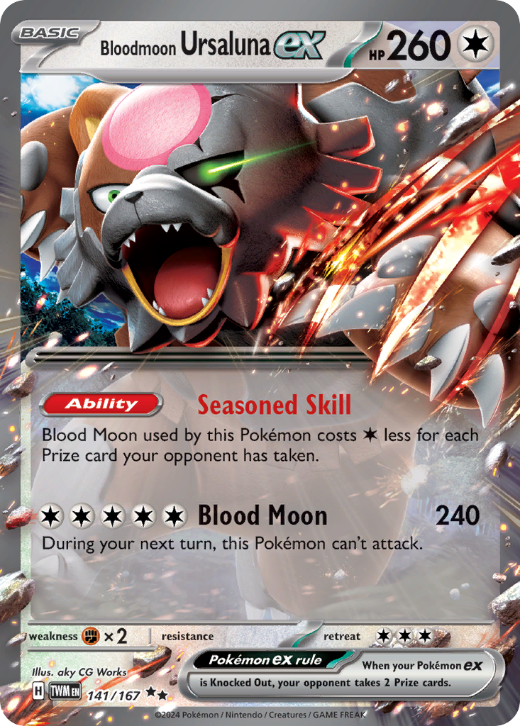 Bloodmoon Ursaluna ex (141/167) - [Holo Foil] Twilight Masquerade (TWM)