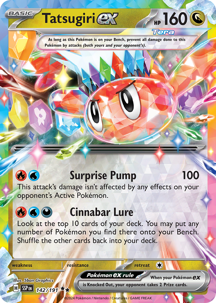 hollow pokemon cards Tatsugiri ex (142/191)