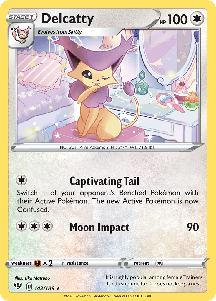 Delcatty (142/189) - [Reverse Holo] Darkness Ablaze (DAA)