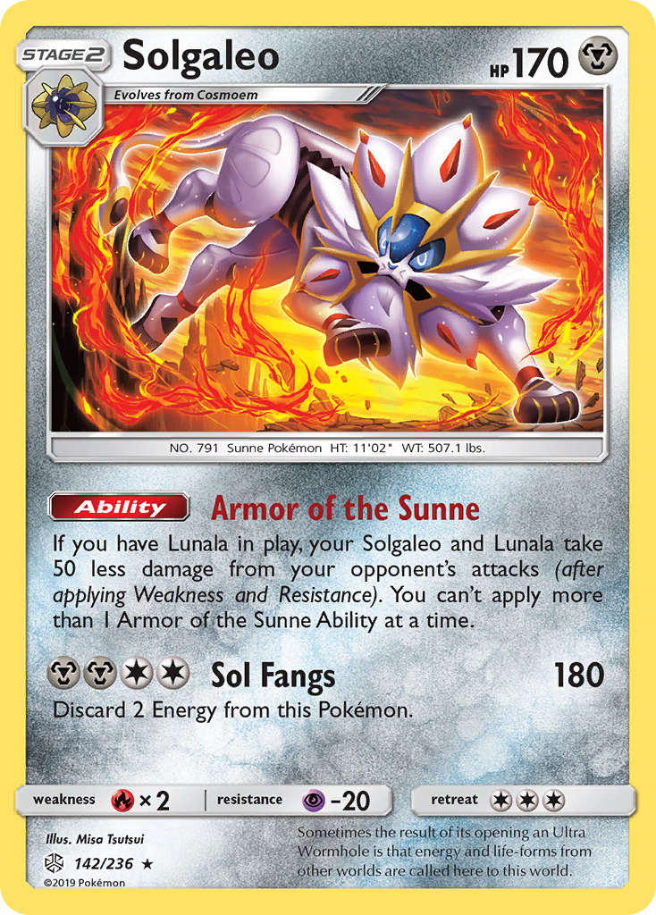 Solgaleo (142/236) - [Reverse Holo] Cosmic Eclipse (CEC)