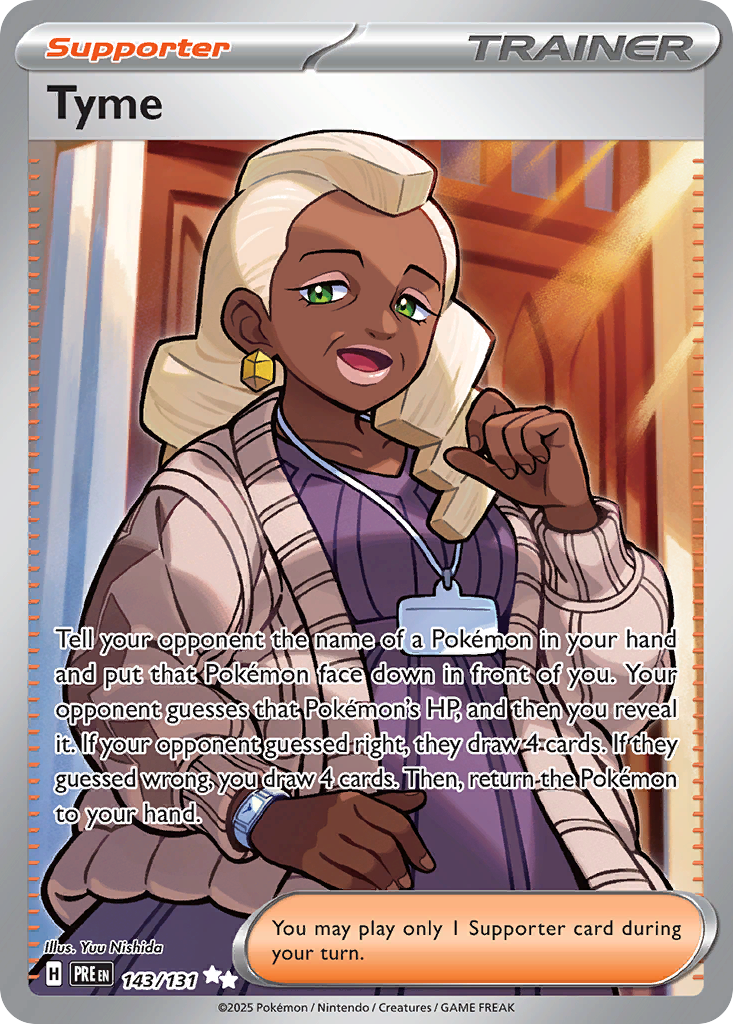 Tyme (143/131) - [Full Art] Prismatic Evolutions (PRE)