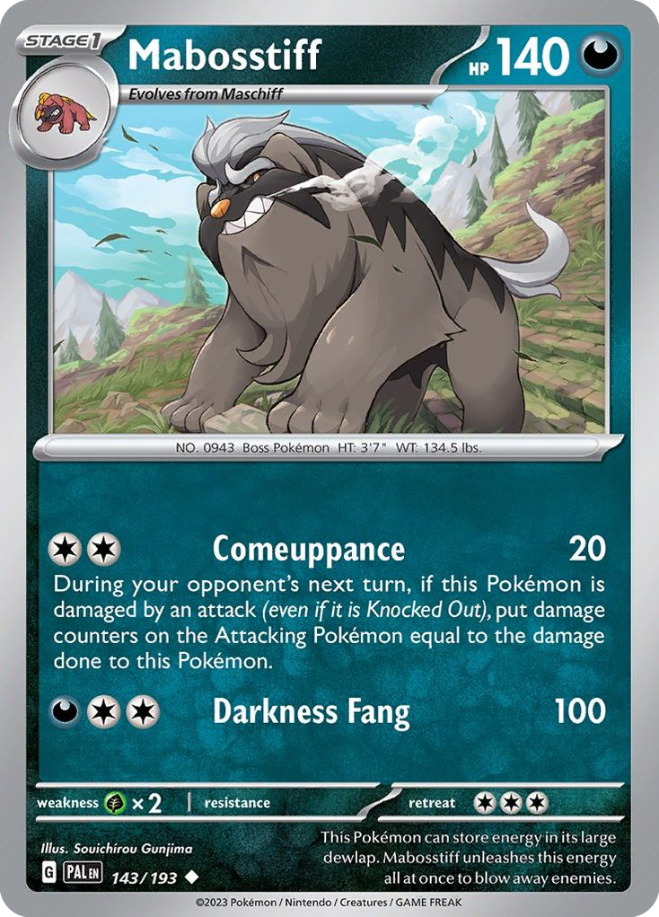 Mabosstiff (143/193) - [Reverse Holo] Paldea Evolved (PAL)
