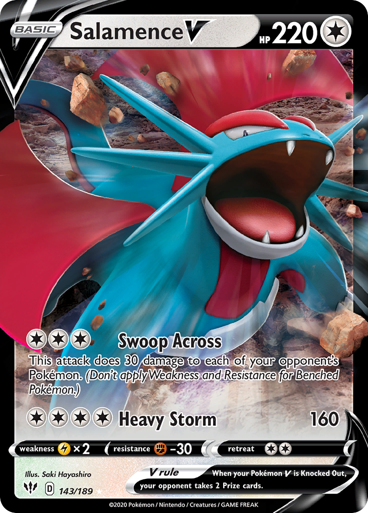 Salamence V (143/189) - [Holo Foil] Darkness Ablaze (DAA)