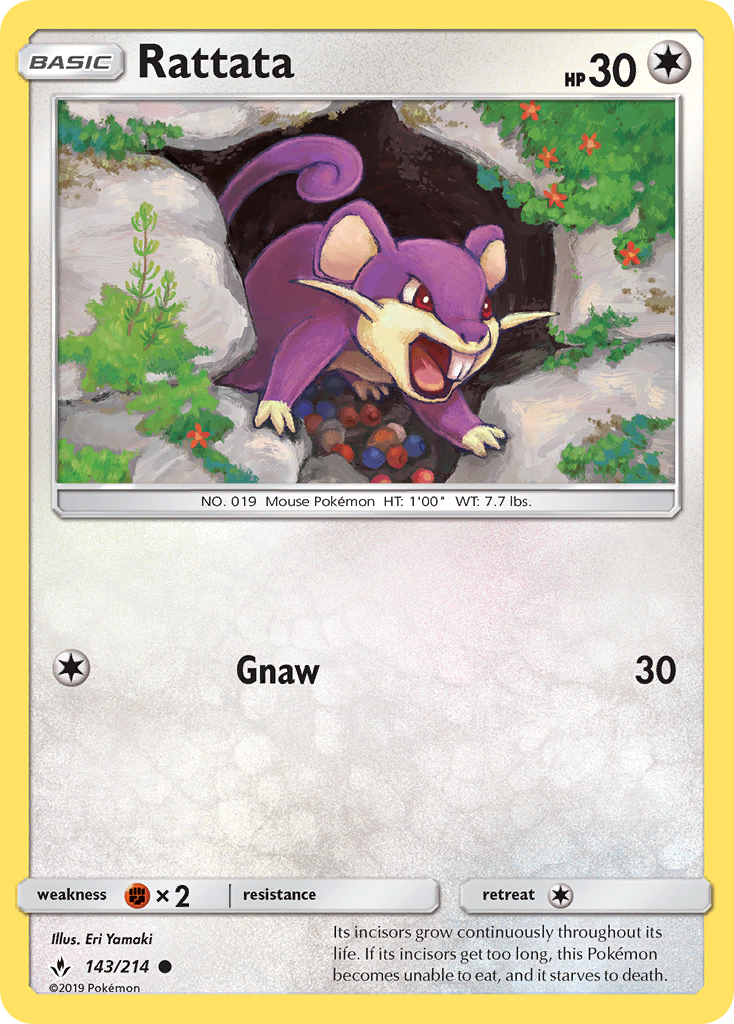 Rattata (143/214) - [Reverse Holo] Unbroken Bonds (UNB)